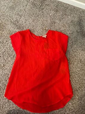 Bright Red Girls' Short Sleeve Top - Brand: Crewcuts